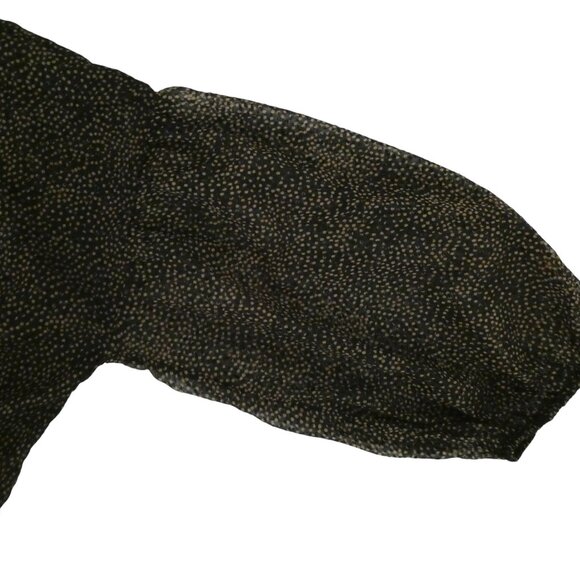 BISHOP + YOUNG Natalie wrap top sz L burnout dot print - Picture 5 of 6